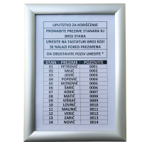 0875 РАМКА ЗА СПИСОК НА СТАНАРИ А4 TEH-TEL